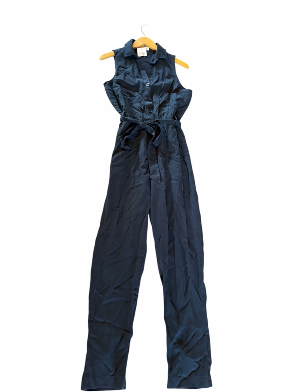 Cloth & Stone x Evereve NWT Women's Odette Tencel Dark Blue Jumpsuit XS - Picture 2 of 7